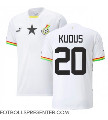 Ghana Mohammed Kudus #20 Hemma Matchtröja VM 2022 Kortärmad